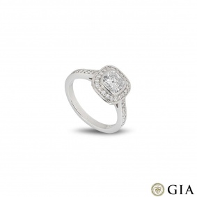 Platinum Cushion Cut Diamond Ring 0.92ct F/VS2 Platinum Cushion Cut Diamond Ring 0.92ct F/VS2